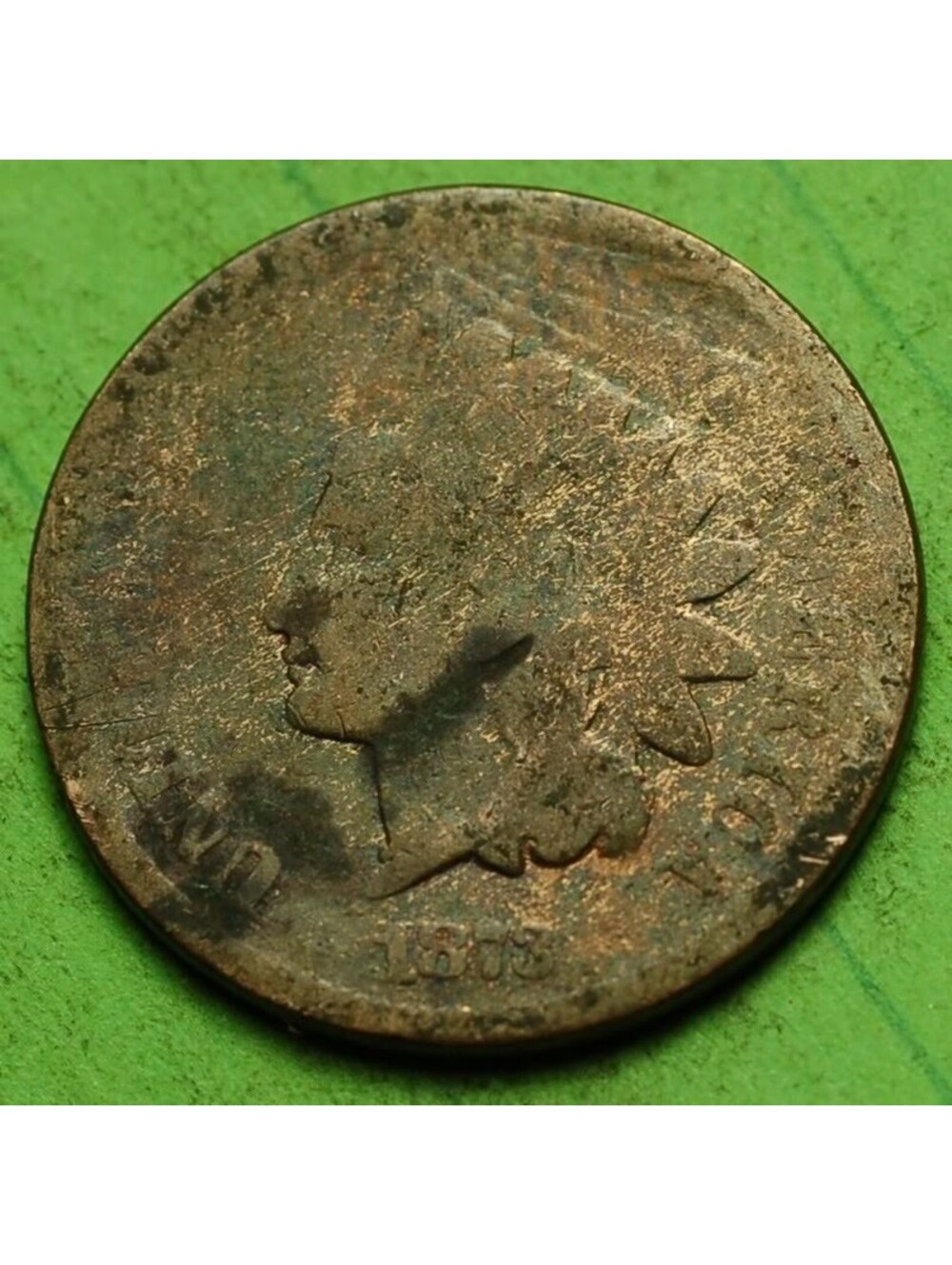 W805 1873 Indian Head Cent Penny 1c - Check Out Our 🔥🔥SEMI KEY DATE🔥🔥